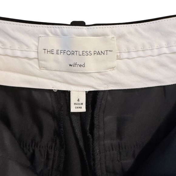 Aritzia Wilfred The Effortless Pant Cropped High-Rise Wide Leg Crepe 4 Black - Picture 6 of 11